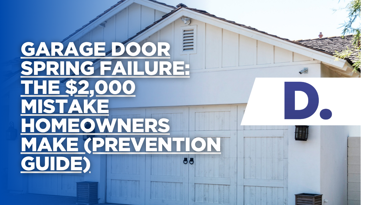 Garage Door Spring Failure: The $2,000 Mistake Homeowners Make (Prevention Guide)